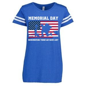 Memorial Day Remember Enza Ladies Jersey Football T-Shirt