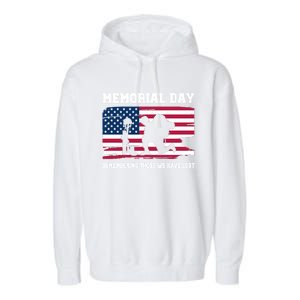 Memorial Day Remember Garment-Dyed Fleece Hoodie