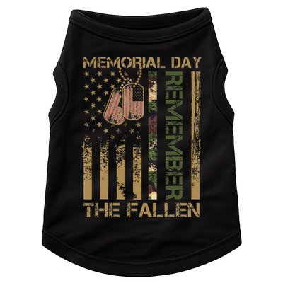 Memorial Day Remember The Fallen Veteran Military Vintage Doggie Tank