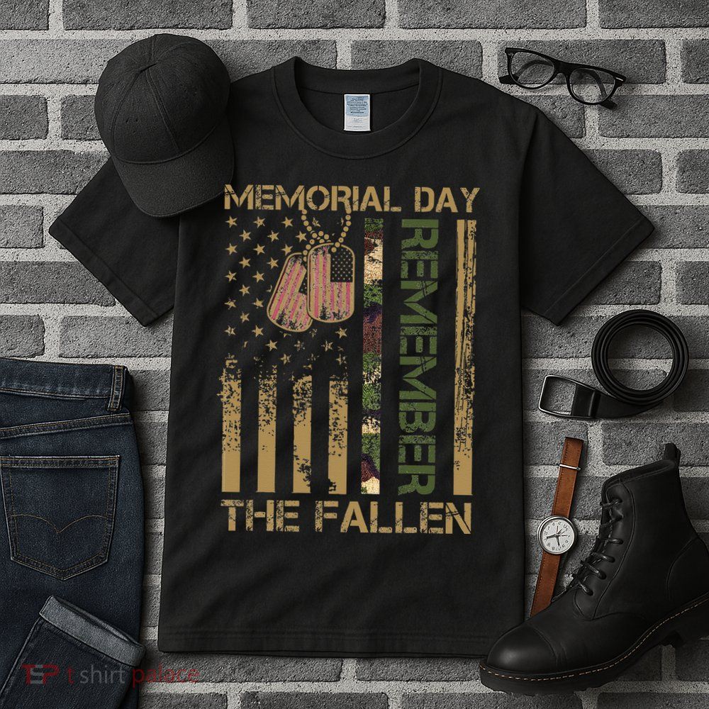 Memorial Day Remember The Fallen Veteran Military Vintage Tall T-Shirt