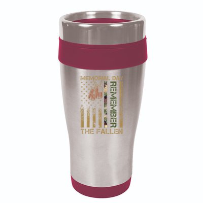 Memorial Day Remember The Fallen Veteran Military Vintage 16oz Travel Tumbler