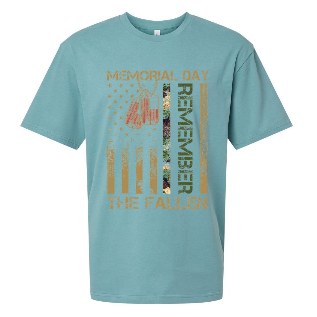 Memorial Day Remember The Fallen Veteran Military Vintage Sueded Cloud Jersey T-Shirt