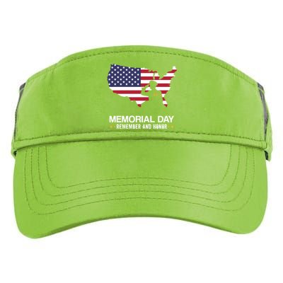 Memorial Day Remember And Honor Soldier Patriotic Armed Forces Gift Adult Drive Performance Visor