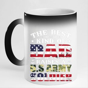 Military Dad Raised A U.S Army Soldier 11oz Black Color Changing Mug