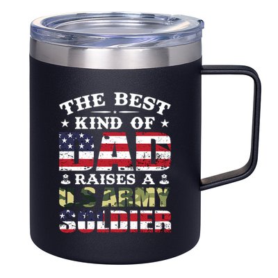 Military Dad Raised A U.S Army Soldier 12oz Stainless Steel Coffee Mug