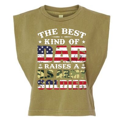 Military Dad Raised A U.S Army Soldier Garment-Dyed Women's Muscle Tee