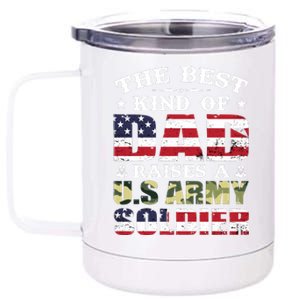 Military Dad Raised A U.S Army Soldier 12 oz Stainless Steel Tumbler Cup