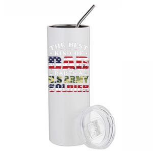 Military Dad Raised A U.S Army Soldier Stainless Steel Tumbler