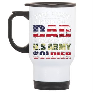 Military Dad Raised A U.S Army Soldier Stainless Steel Travel Mug