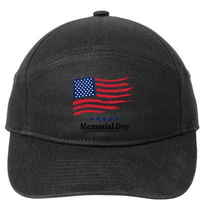 Memorial Day Remember And Honor America Flag Meaningful Gift 7-Panel Snapback Hat