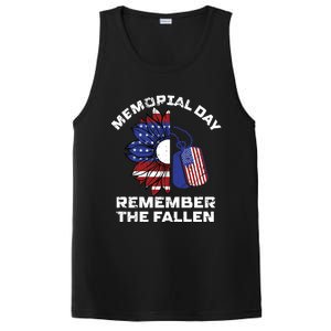 Memorial Day Remember The Fallen Honor Those Who Served Cute Gift PosiCharge Competitor Tank