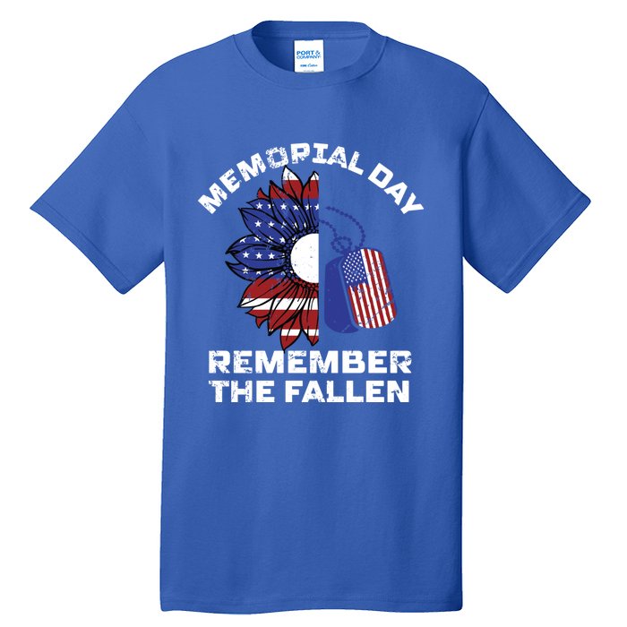 Memorial Day Remember The Fallen Honor Those Who Served Cute Gift Tall T-Shirt