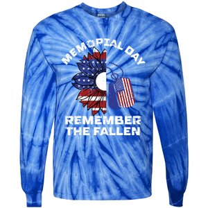 Memorial Day Remember The Fallen Honor Those Who Served Cute Gift Tie-Dye Long Sleeve Shirt