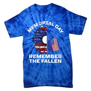 Memorial Day Remember The Fallen Honor Those Who Served Cute Gift Tie-Dye T-Shirt