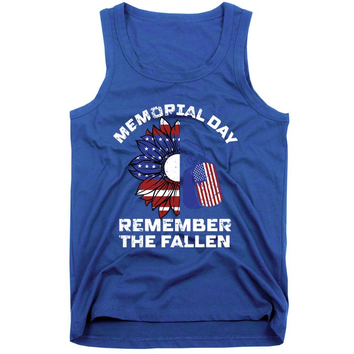 Memorial Day Remember The Fallen Honor Those Who Served Cute Gift Tank Top