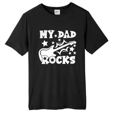 My Dad Rocks Funny Fathers Day Dad Vintage Gift Tall Fusion ChromaSoft Performance T-Shirt