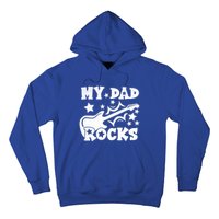 My Dad Rocks Funny Fathers Day Dad Vintage Gift Hoodie