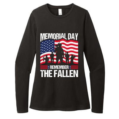 Memorial Day Remember the Proud Veteran Military Vintage Womens CVC Long Sleeve Shirt