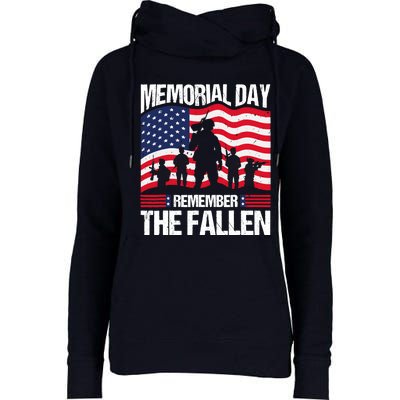 Memorial Day Remember the Proud Veteran Military Vintage Womens Funnel Neck Pullover Hood