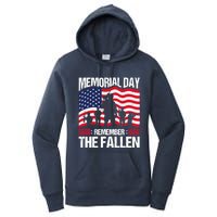 Memorial Day Remember the Proud Veteran Military Vintage Women's Pullover Hoodie