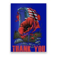 Memorial Day Red Poppy Flower Fallen Hero Veteran Usa Flag Gift Poster