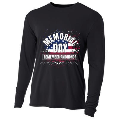 Memorial Day Remember And Honor Fun Veteran Graphic Great Gift Cooling Performance Long Sleeve Crew