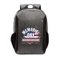 Memorial Day Remember And Honor Fun Veteran Graphic Great Gift Vector Backpack