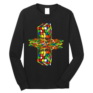 Melting Down Rubik Rubix Rubics Player Cube Long Sleeve Shirt