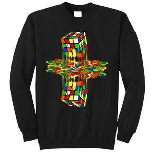 Melting Down Rubik Rubix Rubics Player Cube Sweatshirt