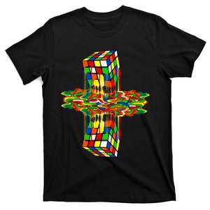 Melting Down Rubik Rubix Rubics Player Cube T-Shirt