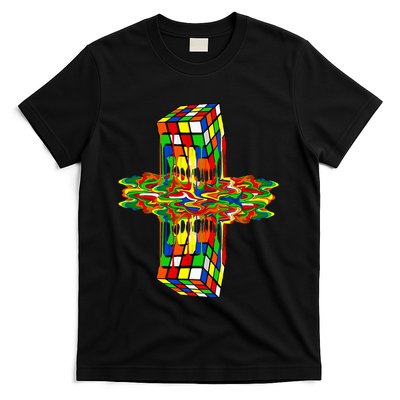 Melting Down Rubik Rubix Rubics Player Cube T-Shirt