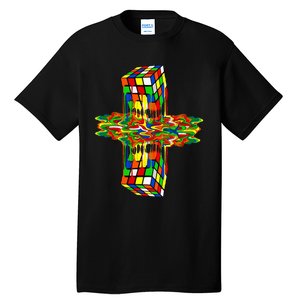 Melting Down Rubik Rubix Rubics Player Cube Tall T-Shirt