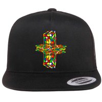Melting Down Rubik Rubix Rubics Player Cube Flat Bill Trucker Hat