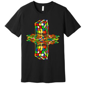 Melting Down Rubik Rubix Rubics Player Cube Premium T-Shirt