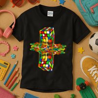 Melting Down Rubik Rubix Rubics Player Cube Kids T-Shirt