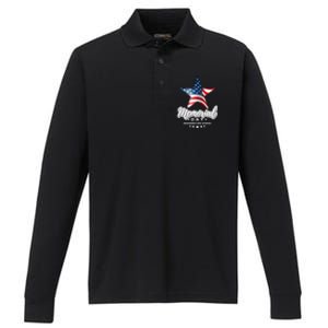 Memorial Day Remember And Honor Gift Performance Long Sleeve Polo