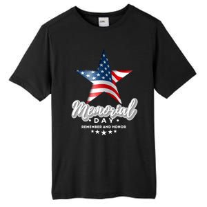 Memorial Day Remember And Honor Gift Tall Fusion ChromaSoft Performance T-Shirt