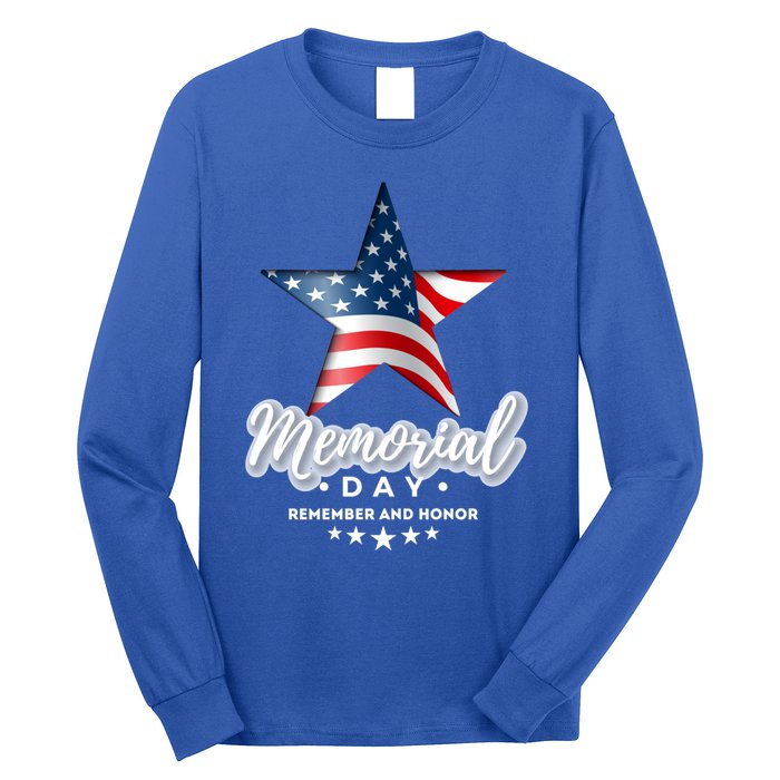 Memorial Day Remember And Honor Gift Long Sleeve Shirt