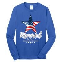 Memorial Day Remember And Honor Gift Tall Long Sleeve T-Shirt