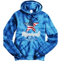 Memorial Day Remember And Honor Gift Tie Dye Hoodie