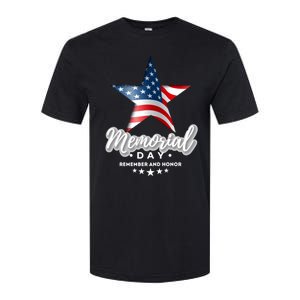 Memorial Day Remember And Honor Gift Softstyle CVC T-Shirt