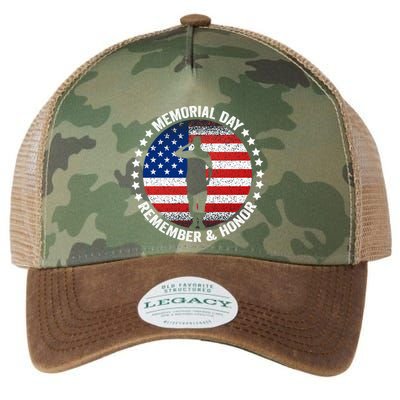 Memorial Day Remember And Honor Retro Vintage Usa Us Flag Gift Legacy Tie Dye Trucker Hat