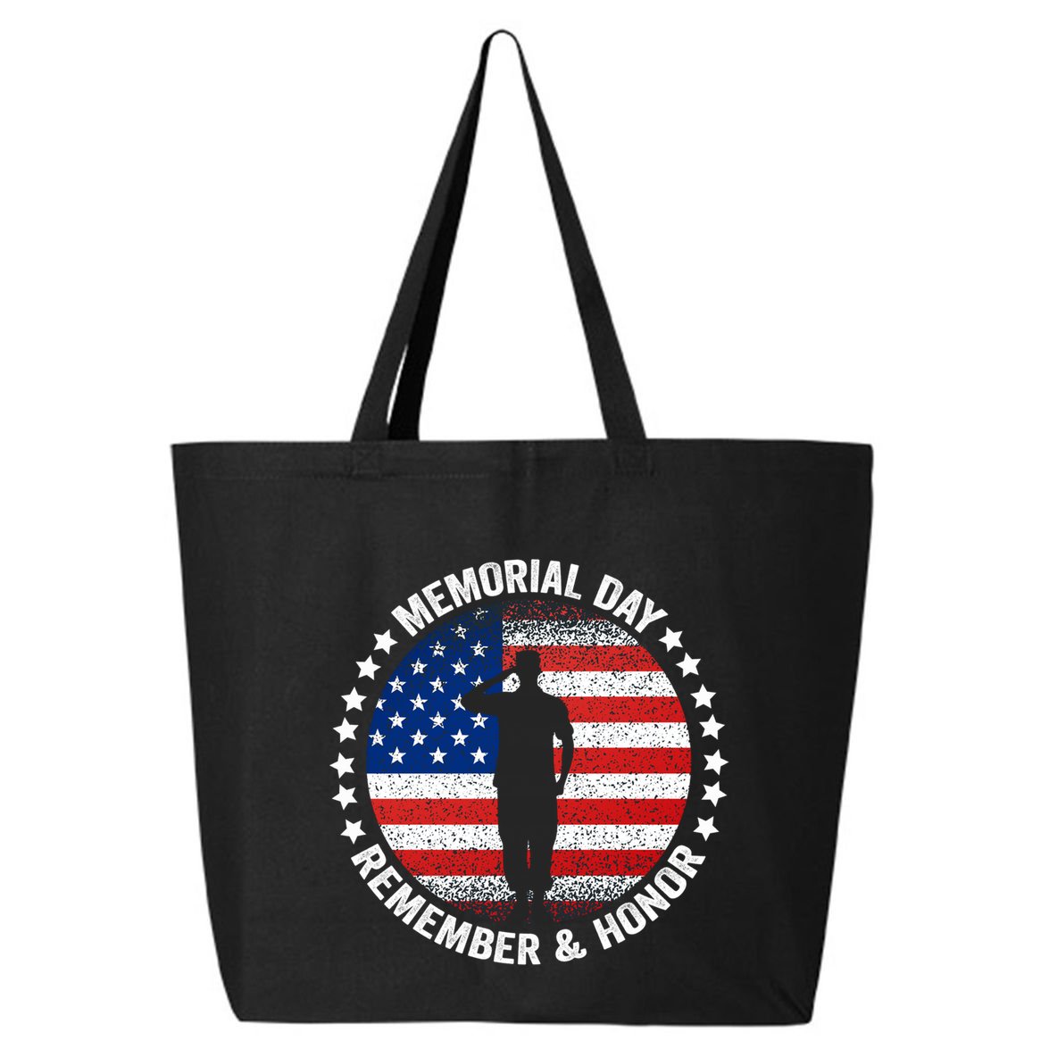 Memorial Day Remember And Honor Retro Vintage Usa Us Flag Gift 25L Jumbo Tote