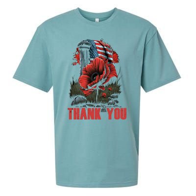 Memorial Day Red Poppy Flower Fallen Hero Veteran Usa Flag Cute Gift Sueded Cloud Jersey T-Shirt