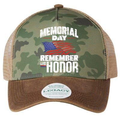 Memorial Day Remember And Honor Vintage Retro America Great Gift Legacy Tie Dye Trucker Hat