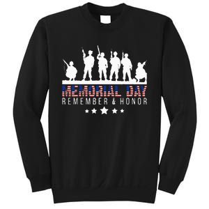 Memorial Day Remember Honor Veteran Usa Flag Pateriot Army Sweatshirt