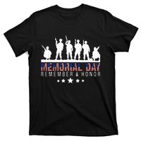 Memorial Day Remember Honor Veteran Usa Flag Pateriot Army T-Shirt