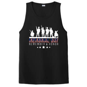 Memorial Day Remember Honor Veteran Usa Flag Pateriot Army PosiCharge Competitor Tank