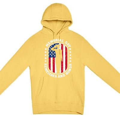 Memorial Day Remember Honor Veterans Sacrifice For Freedom Cute Gift Premium Pullover Hoodie