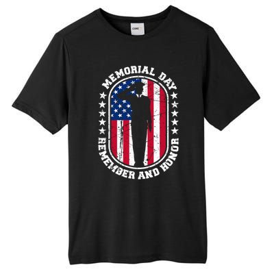 Memorial Day Remember Honor Veterans Sacrifice For Freedom Cute Gift Tall Fusion ChromaSoft Performance T-Shirt